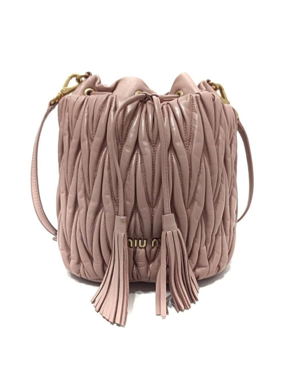 miumiu Matelasse Light Pink Leather - Shoulder Bag 752-070125